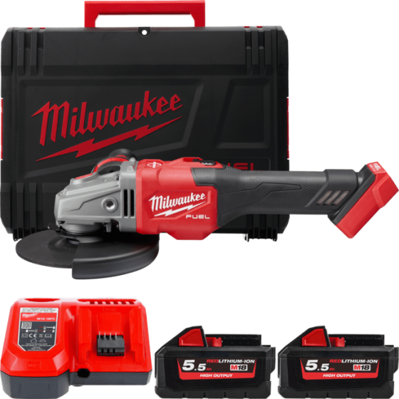 Шлифмашина угловая аккумуляторная MILWAUKEE, M18 FHSAG125XB-552X, диаметр 125мм (+ заряд.устройство, 2 а Одесса