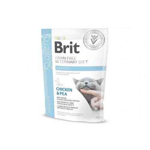 Сухий корм Brit GF VetDiet Cat Obesity для кішок, за за зайвої ваги та ожиріння, з куркою та горохом, 400 г Київ