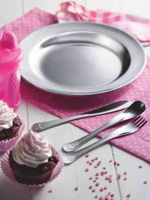 Дитячий набір столових приборів Tramontina Baby Le Petit pink, 2 предмети (6210086) Київ