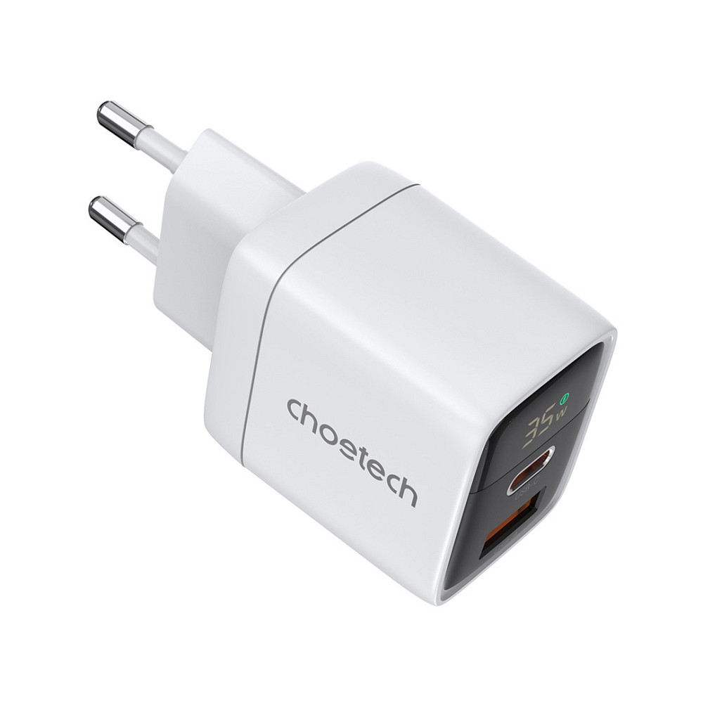 Мережевий зарядний пристрій Choetech PD6052 PD35W GAN A+C White (43-00128) Київ - фото 11