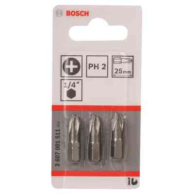 Набір біт Bosch Extra-Hart PH2, 25мм, 3шт (2.607.001.511) Вінниця