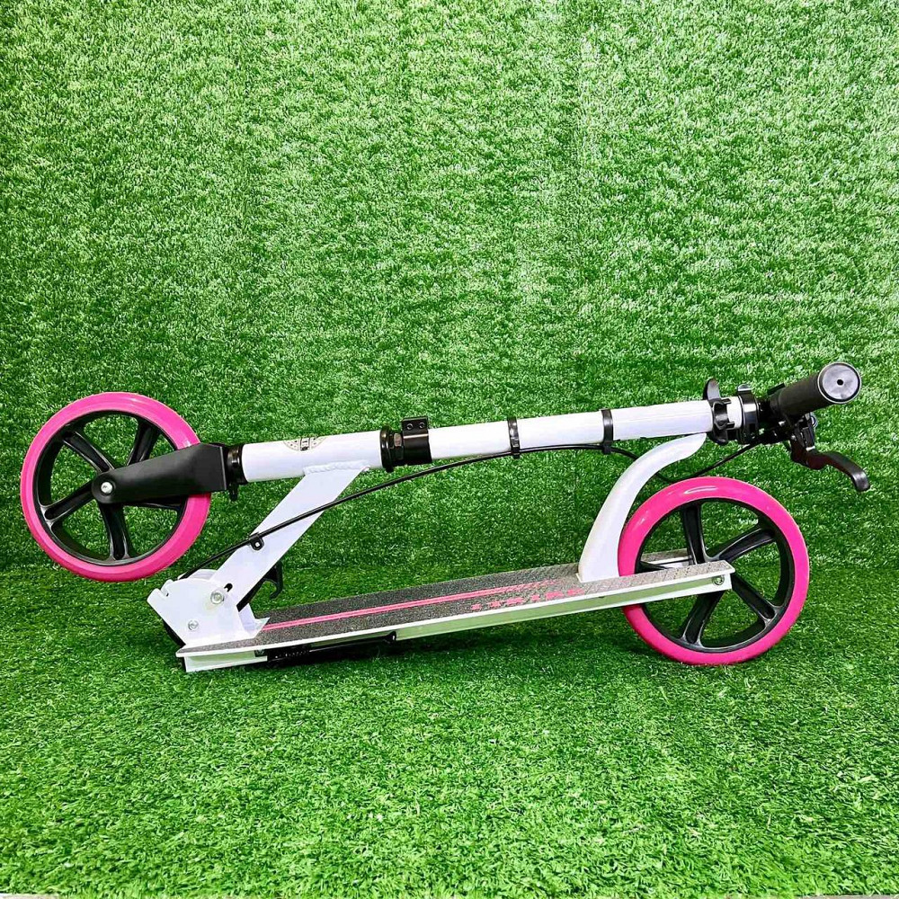 Самокат iTrike двоколісний складаний з ручним гальмом Білий з рожевим (SR 2-049-1-WP) Чернигов - изображение 5