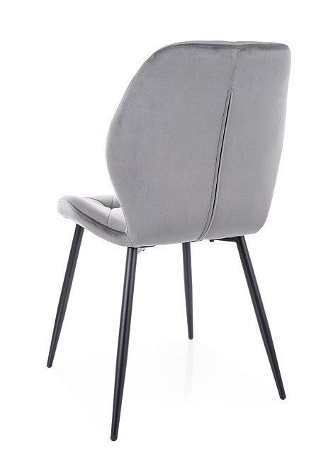 Стілець RICK VELVET чорний каркас/сірий BL.14 Київ - фото 4