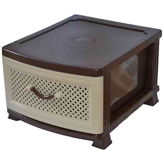 Комод пластиковий Efe Plastics 1 ящик 27х46х38, сітка, бежевий. Ефе пластик.. Одеса
