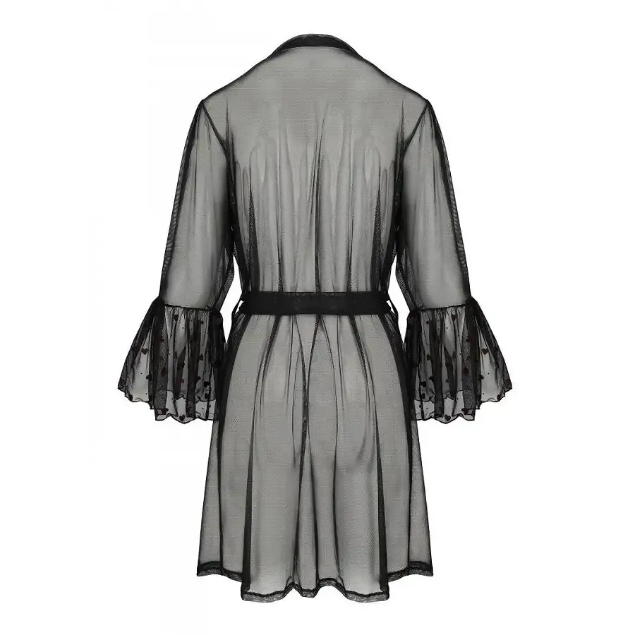 Повітряний пеньюар Passion LOVELIA PEIGNOIR L/XL, black Львів - фото 6