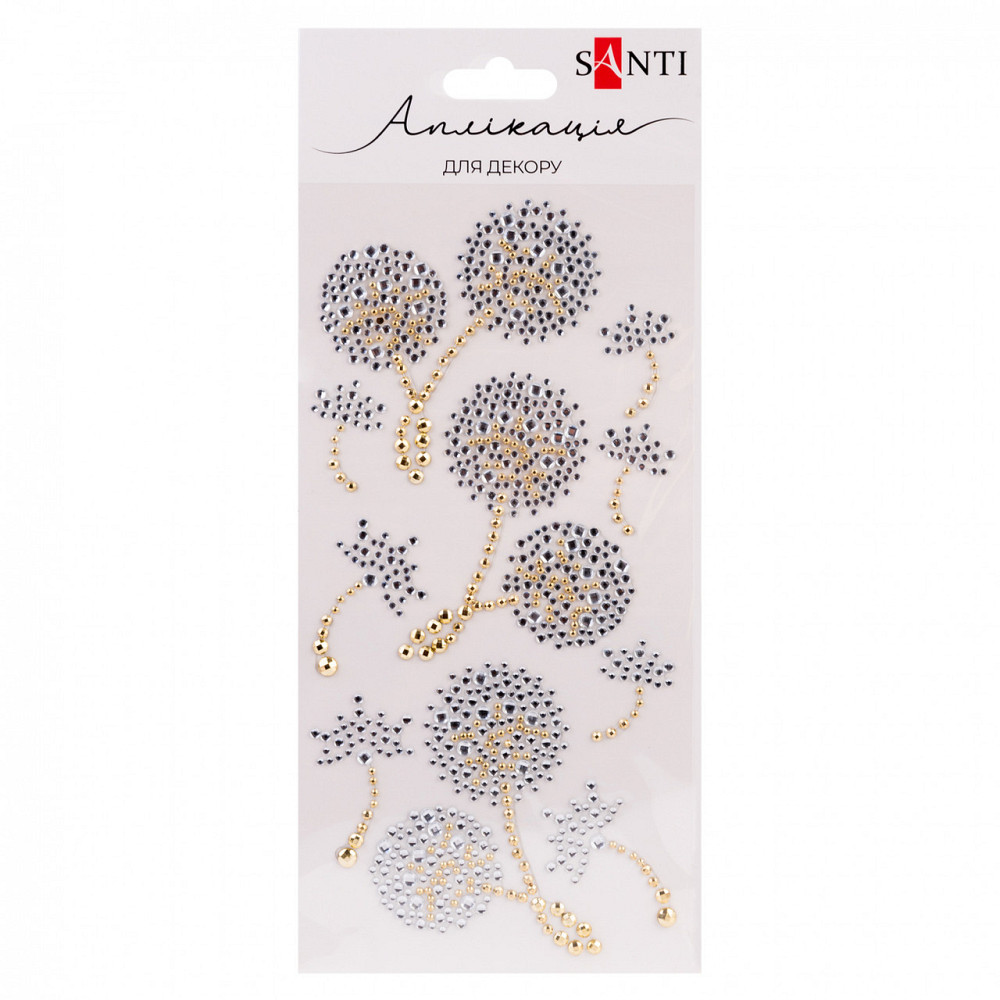 Аплікація "SANTI" 743037 зі страз самоклеючих "Кульбабки" 10х20 см, шт Київ - фото 1