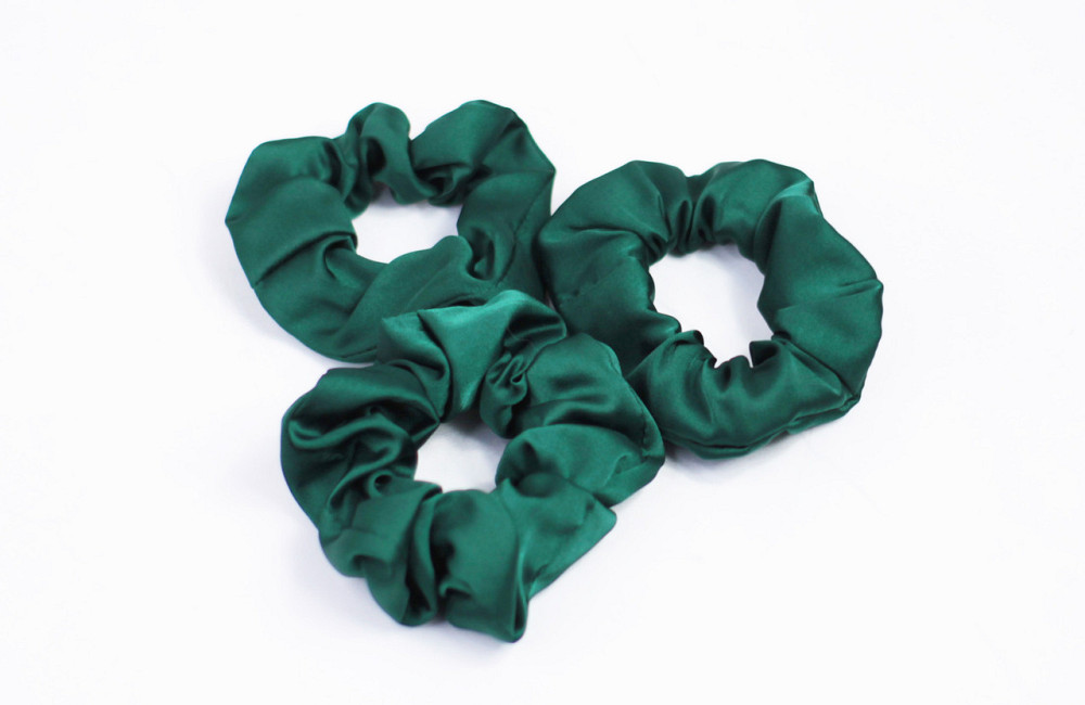 Гумка для волосся шовкова Зелений Харків - фото 2