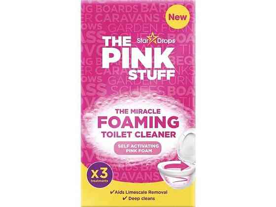 Порошок для чищення унітазу 3x100г Пінний Stuff Miracle Foaming Toilet Cleaner ТМ THE PINK STUFF Київ