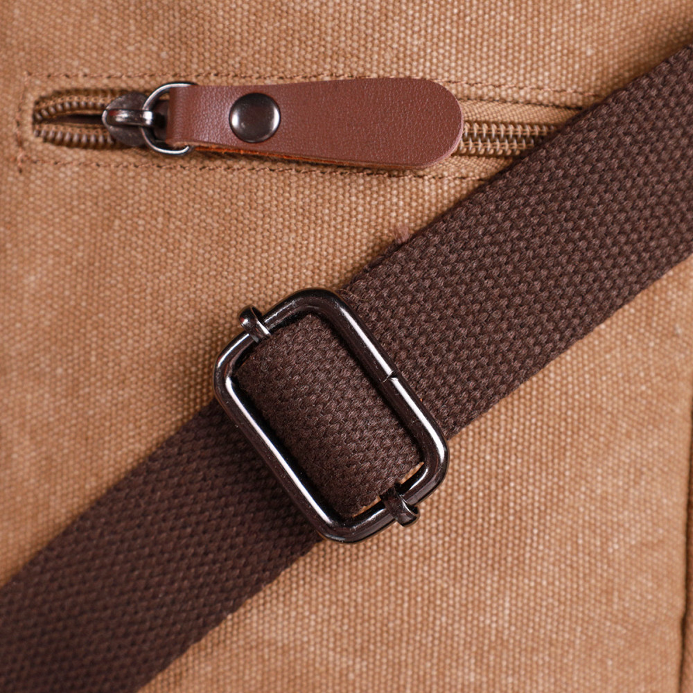 Практичная небольшая мужская сумка из плотного текстиля Vintage 22220 Коричневый Киев - изображение 1