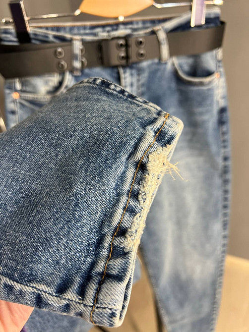 Джинсы женские SESSANTA 16484 MOM jeans высокая посадка увеличенные размеры стрейчевые с ремнем синие, синий, 29, 29, 76 см, 103 см Киев - изображение 14