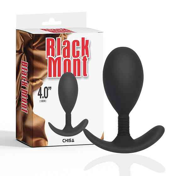 Анальная пробка со стопером Chisa Black Mont, черный, L Sex Aura Киев