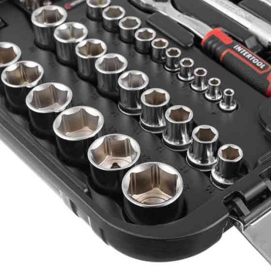Набір інструментів INTERTOOL 1/2 "& 1/4", 73 од., Cr-V STORM - зручний набір у надійному кейсі Львів