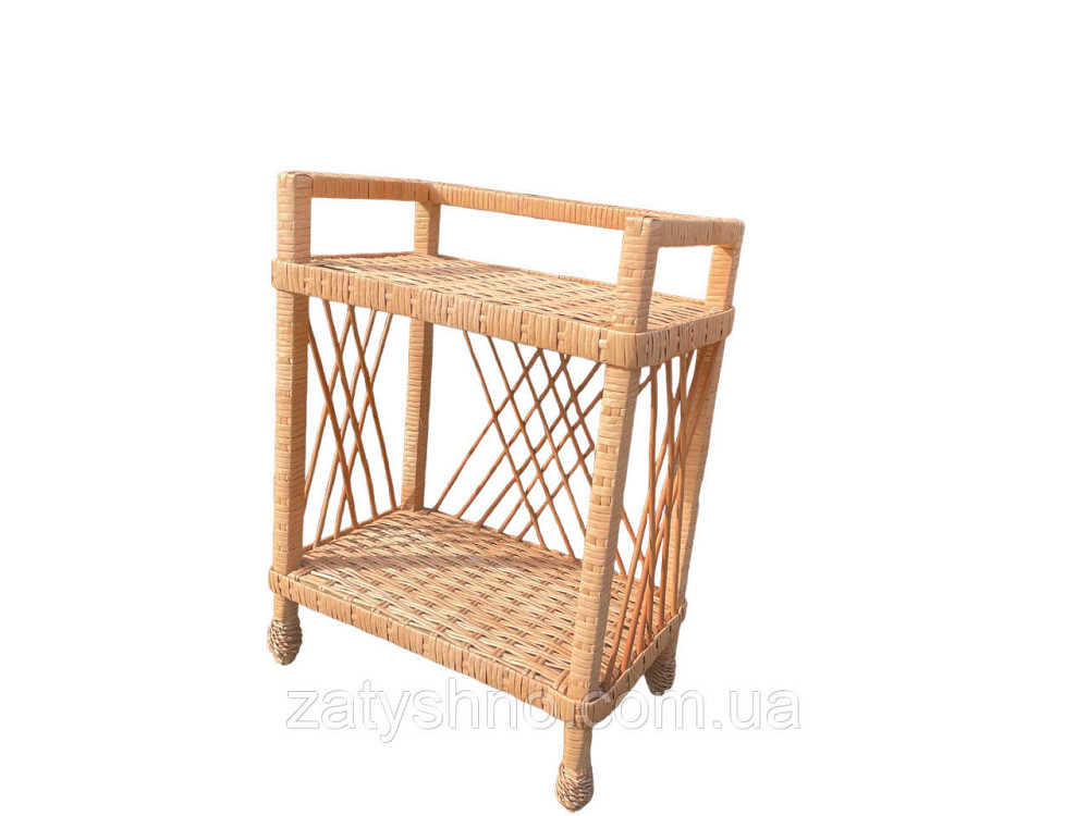 Етажерка плетеная на 2 полки из лозы Киев - изображение 9