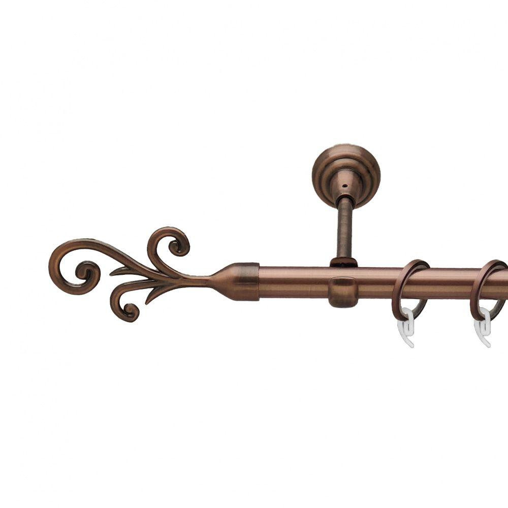 Карниз Orvit Фала металевий однорядний відкритий гладка труба кільце фасонне металеве  Мідь 19 мм 300 см (00-00011914) Львів - фото 1