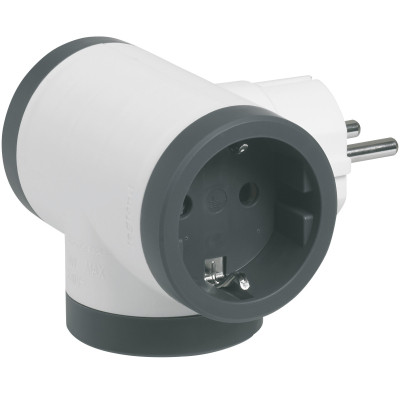 Мережевий розгалужувач LEGRAND ПРЕМІУМ 3х2К+З бокові розетки, колір Білий/Чорний (694520) Вінниця - фото 2