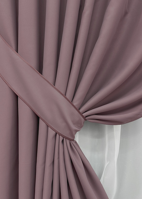 Комплект готовых штор VR-Textil Блэкаут Midnight № 1679ш Пудровый 200х270 см 2 шт (32-300) Киев - изображение 5