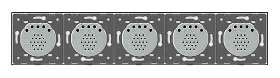 Розумний сенсорний ZigBee вимикач 5 сенсорів (1-1-1-1-1) Livolo білий скло (VL-C705Z-11) Коломыя