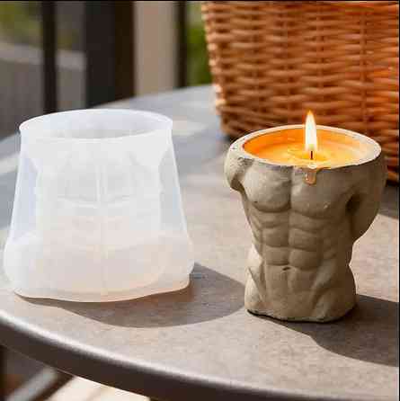 Силиконовый молд мужской торс для свечей и декора Киев