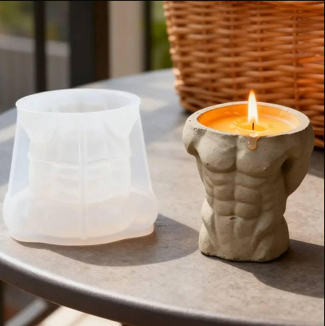 Силиконовый молд мужской торс для свечей и декора Киев - изображение 1