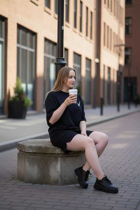 Женский летний спортивный костюм футболка с шортами Черный XS/S Харьков - изображение 10