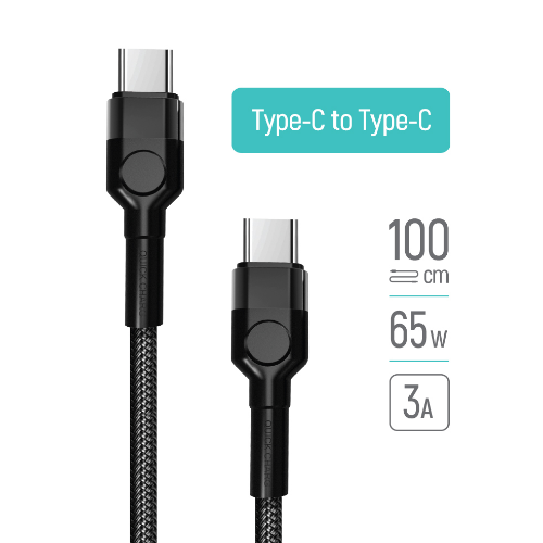 Кабель USB PD Type-C/Type-C ColorWay CW-CBPDCC047-BK 3,0A 1м чорний Житомир