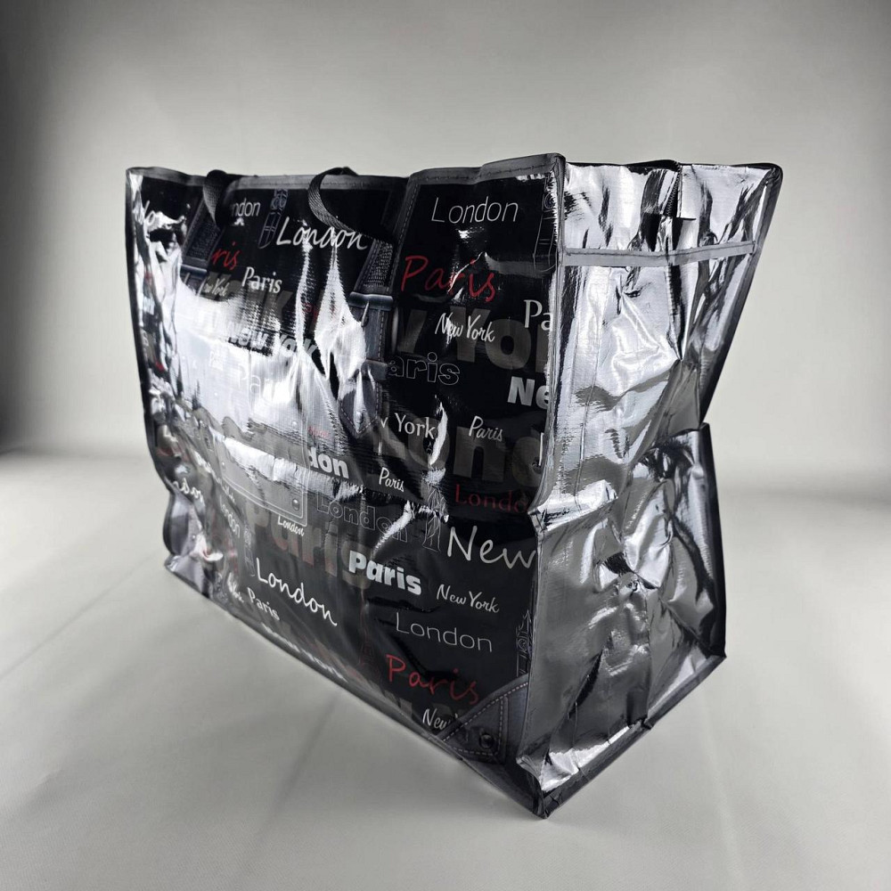 Полипропиленовая сумка на змейке  хозяйственная  с цветным рисунком №4 Париж (1 шт) Харьков - изображение 2