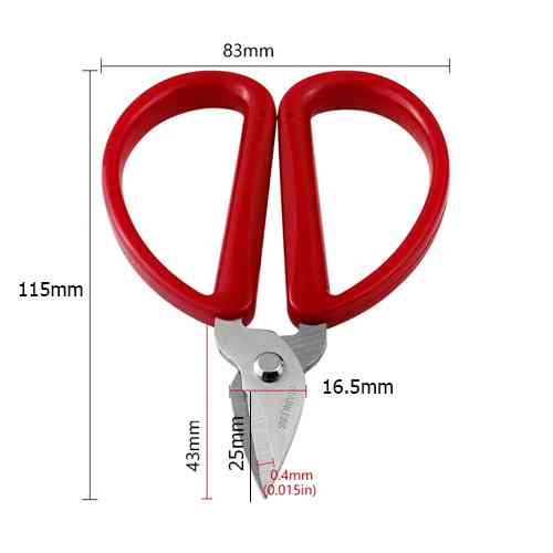 Ножницы универсальные для шитья и рукоделия 115мм с большими ручками, нержавейка Вінниця