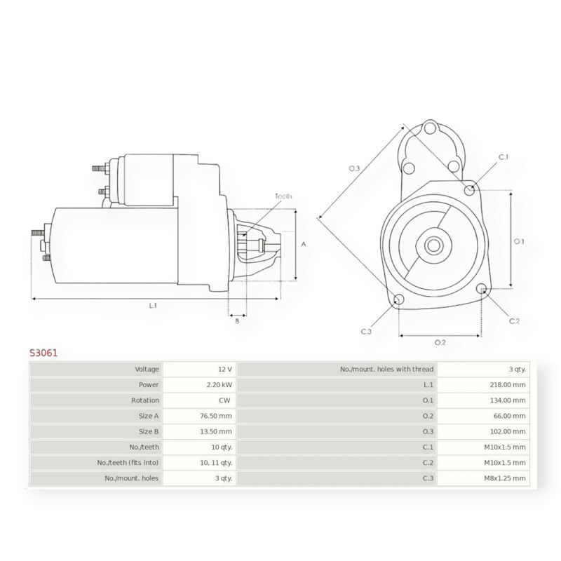 Стартер автомобіль Рено Trafic 2.0D (2006-), Master 2.3CDTI (2010-) (M9R) (2.2кВт, 10 зуб) Мукачево - фото 5