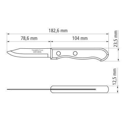 Кухонный нож Tramontina Dynamic Vegetable 8 cм (22310/103) Винница - изображение 4