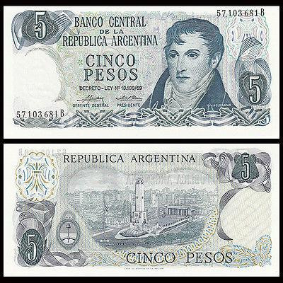 Аргентина/Argentina 5 Peso 1960-62 Pick 275c aUNC Полтава - фото 1