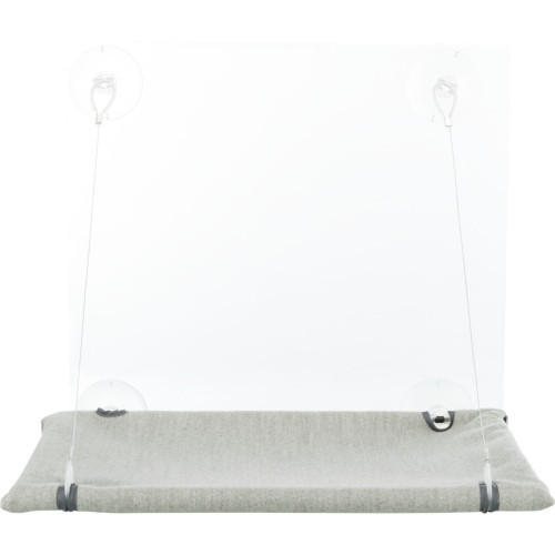 Лежак Trixie для вікна з кріпленнями велюр 50 х 30 см сірий Київ - фото 2