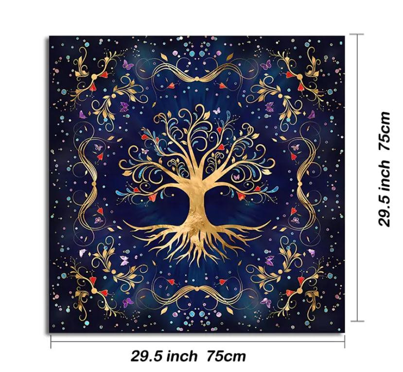 Алтарная скатерть для карт Таро и Рун. Скатерть для гадания 75*75 см. Древо жизни Киев - изображение 3