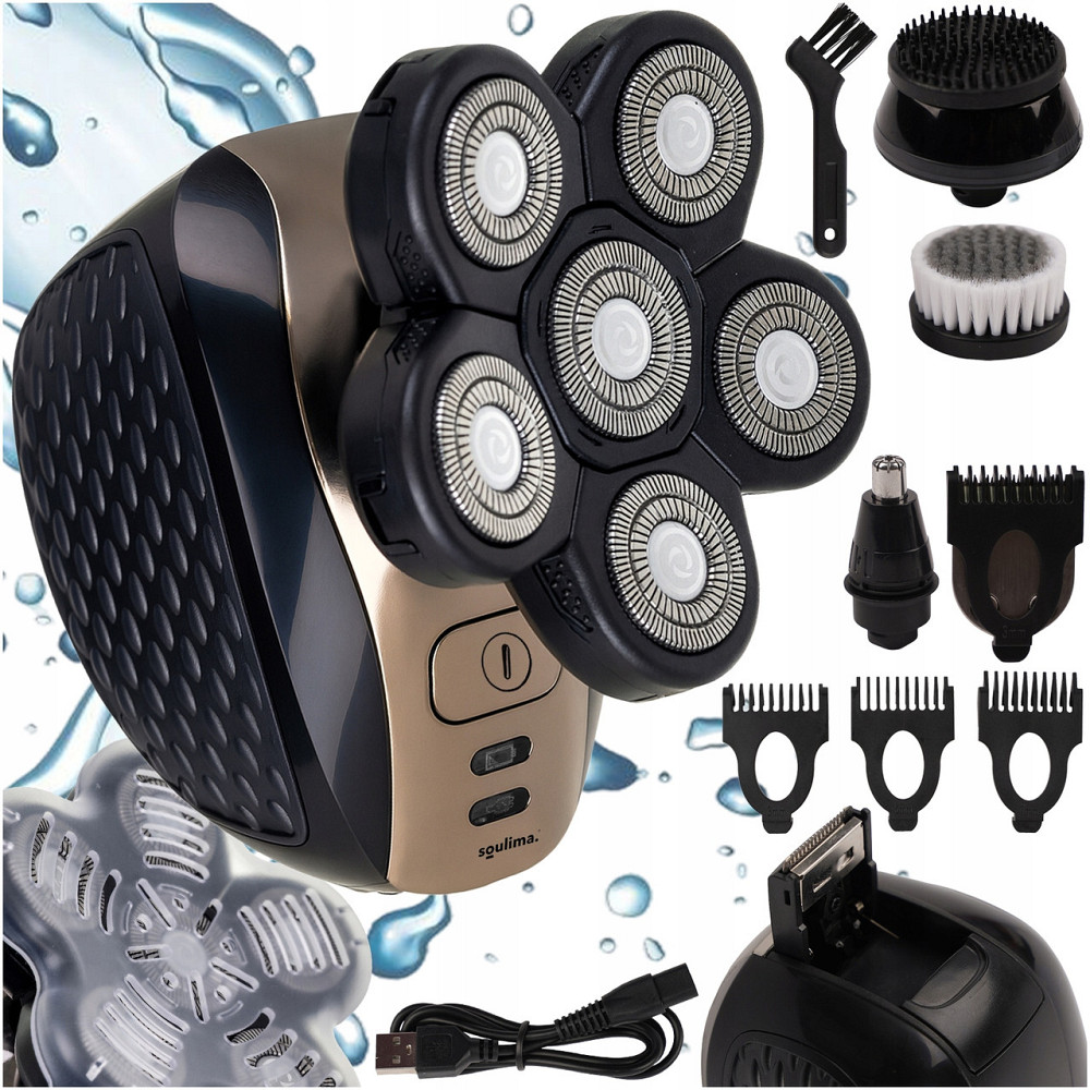 Електробритва - тример 6 головок для волосся та бороди Soulima (26423) 5 Вт Нововолинськ - фото 1