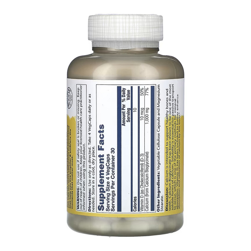Calcium Bisglycinate with Vitamin D-3 1000mg - 120 vcaps Киев - изображение 2