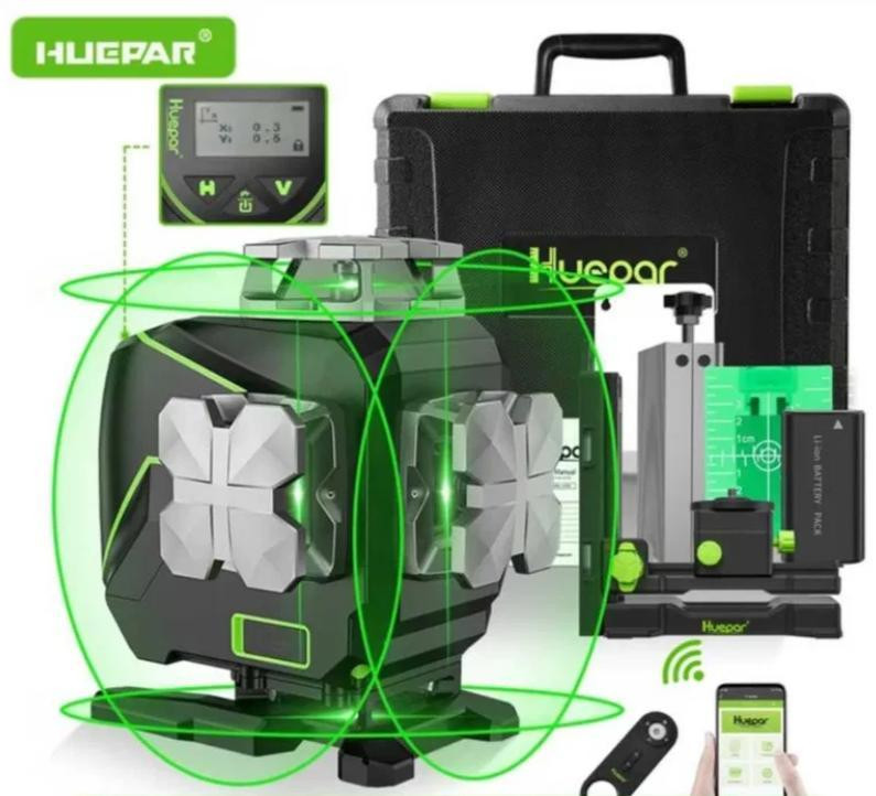 Лазерный уровень нивелир Huepar S04CG Premium откалиброванный (1 аккумулятор) Киев - изображение 2