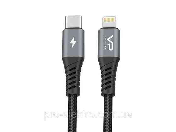 Кабель Lightning USB C to 60W (1m) - CL09 Nylon ТМ Veron Solmir Киев