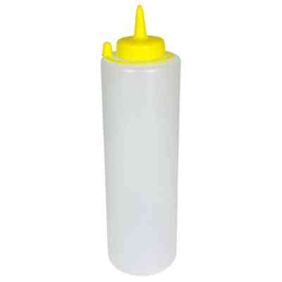 Бутылка для соуса FoREST 720 мл прозора з жовтою кришкою (517205) Винница