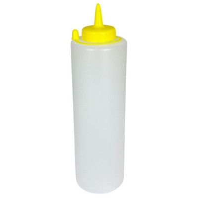 Бутылка для соуса FoREST 720 мл прозора з жовтою кришкою (517205) Винница - изображение 1