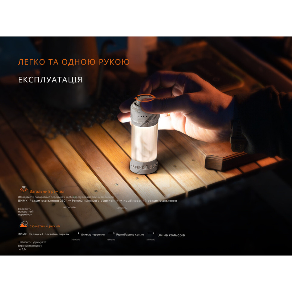 Ліхтар кемпінговий Fenix CL22R, чорний Рівне - фото 9