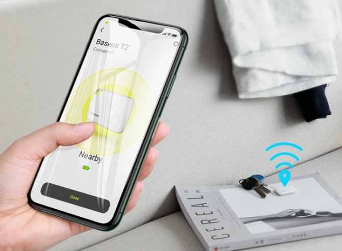 Брелок для пошуку Baseus Intelligent T2 Ropetype anti-los device ZLFDQT2-02 (Білий) Николаев - изображение 5