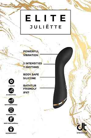 Вибромассажер для точки G Dream Toys Elite Juliette черный Sex Aura Киев
