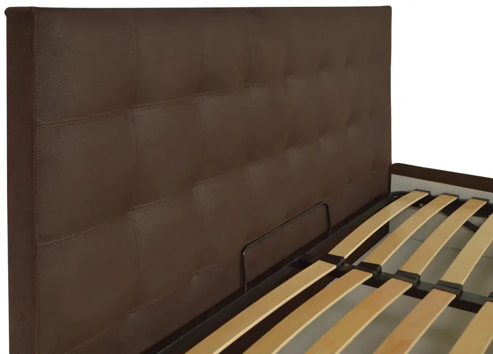 Кровать Chester New Comfort 140 х 200 см Suarez 1010 С подъемным механизмом и нишей для белья Темно-коричневый Киев - изображение 3