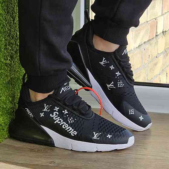 Кроссовки Nike 270 Мужские Черные Найк с Амортизацией Тканевые Летние Сеточка (размеры: 41,42,43,44,45) - 001 Днепр