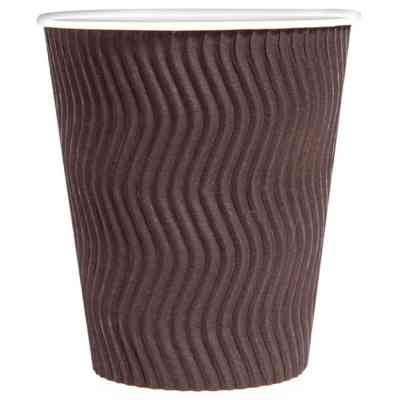 Стакани одноразові PRO service Riple Паперові Коричневі 340 мл 20 шт. (4823071635010) Вінниця
