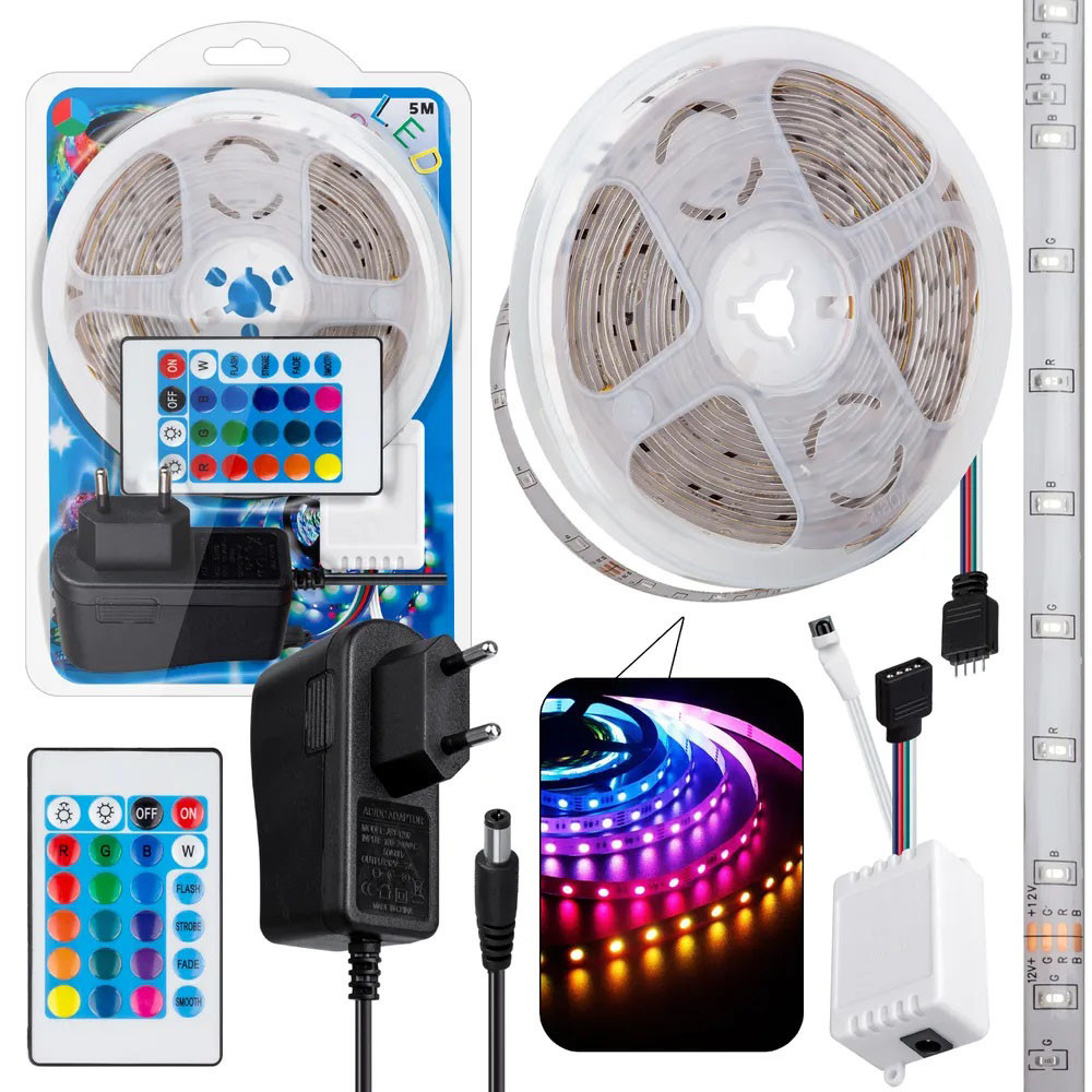 Светодиодная лента освещение 5050 RGB LED 5 м 220 v, Rgb лента гибкая 5050 Led для помещения GY-62 Львов - изображение 16