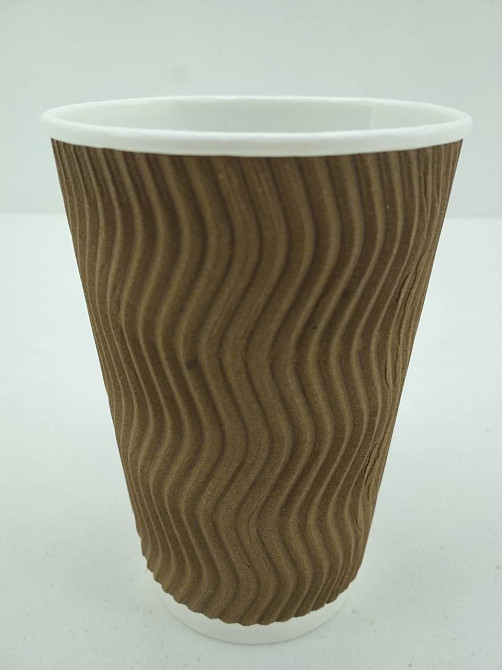 Склянка гофрована 340 мл Бежевий (20 шт.) Харків - фото 1