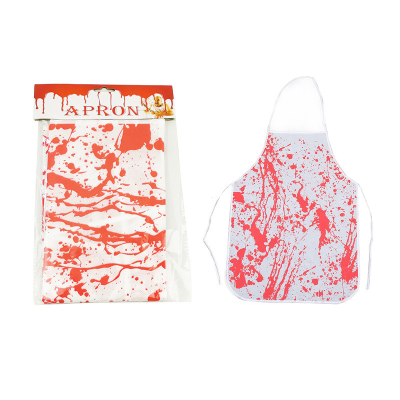 Декор для Хэллоуин Фартук мясника 72 на 51 см бело-красный Киев - изображение 3