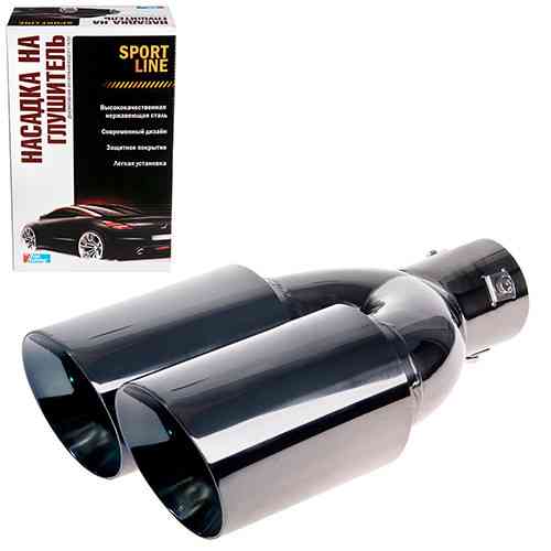 Насадка на глушник 0260 BK d-58х290мм підвійна/нержавіюча сталь Вінниця