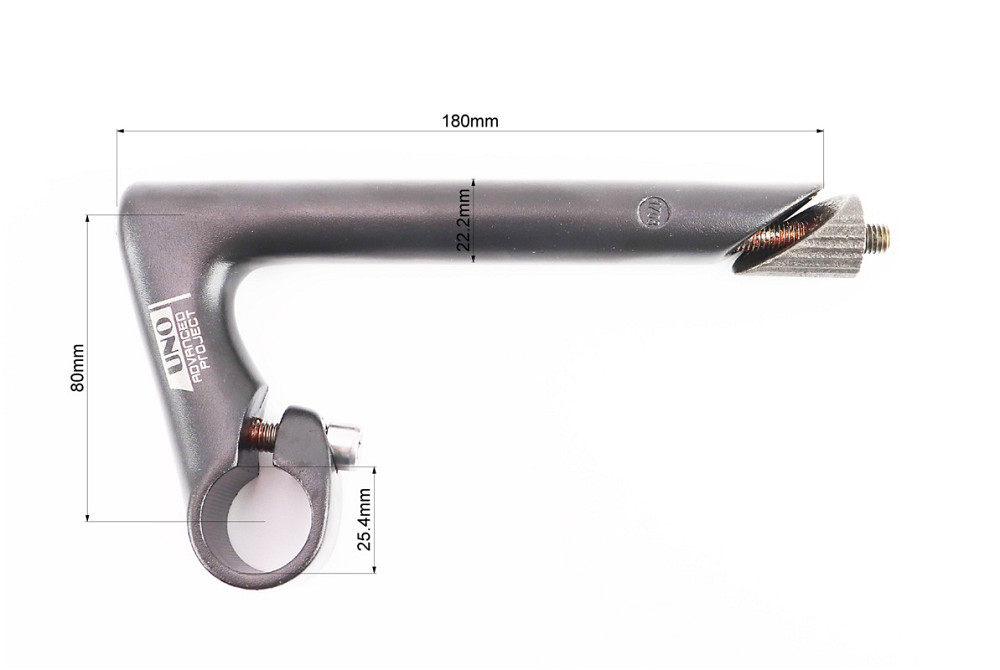 Винос керма ROAD 22,2x25,4х80мм, нахил вниз 30°, алюмінієвий, чорний KL-80 Київ - фото 2