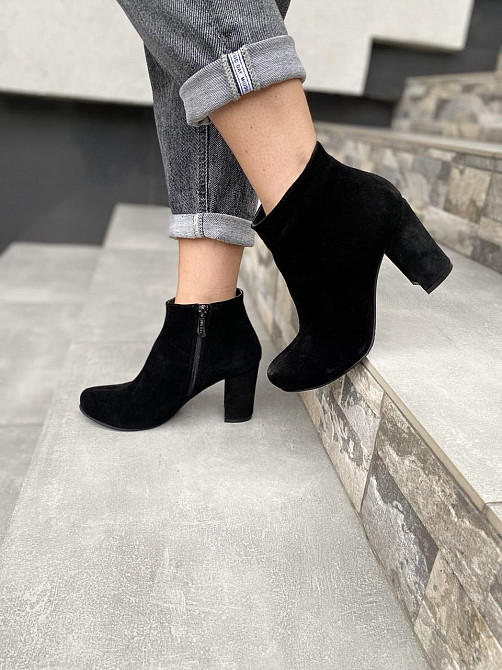 Nivelle Жіночі черевики NIVELLE чорні натуральна замша каблук 9см висота 10см (6093/8010-33) 40 Коломыя - изображение 1